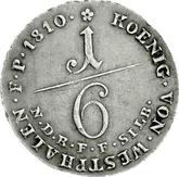 Reverse 1/6 Thaler 1810