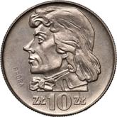 Reverse 10 Zlotych 1966 MW Pattern 200th Anniversary of the Death of Tadeusz Kosciuszko