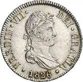 Obverse 2 Reales 1826 S JB