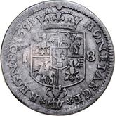 Reverse Ort (18 Groszy) 1651 MW
