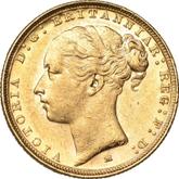 Obverse Sovereign 1887 M WW St. George