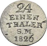 Reverse 1/24 Thaler 1826