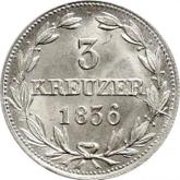 Reverse 3 Kreuzer 1836