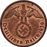 Reverse 2 Reichspfennig 1939 F