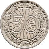Reverse 50 Reichspfennig 1936 A
