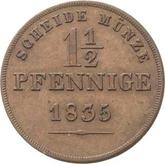 Reverse 1 1/2 pfennig 1835