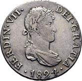 Obverse 2 Reales 1824 S JB