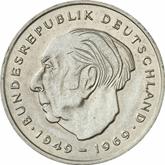 Obverse 2 Mark 1974 D Theodor Heuss