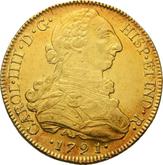 Obverse 8 Escudos 1791 So DA