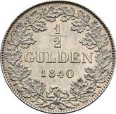 Reverse 1/2 Gulden 1840