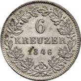 Reverse 6 Kreuzer 1846