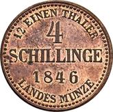 Reverse 4 Schilling 1846 Pattern