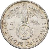 Reverse 5 Reichsmark 1939 G