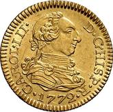Obverse 1/2 Escudo 1772 M PJ