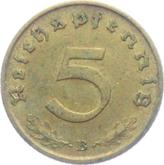 Obverse 5 Reichspfennig 1938 B