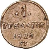 Reverse 1 Pfennig 1824 ST