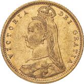 Obverse Half Sovereign 1891 S Jubilee portrait