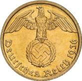 Reverse 10 Reichspfennig 1936 E