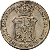 Obverse 3 Cuartos 1840 Catalonia