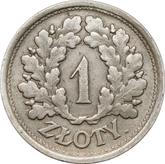 Reverse 1 Zloty 1928 Pattern Oak wreath