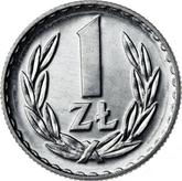 Reverse 1 Zloty 1974 MW