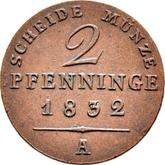 Reverse 2 Pfennig 1832 A