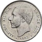 Obverse 1 Peseta 1882 MSM