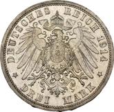 Reverse 3 Mark 1914 A Anhalt