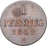 Reverse 1 Pfennig 1842 A