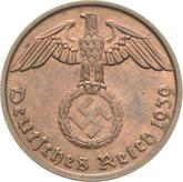 Reverse 2 Reichspfennig 1939 B