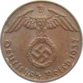 Reverse 1 Reichspfennig 1937 D