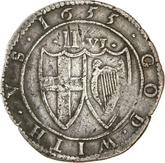 Reverse Halfcrown 1655