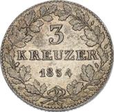 Reverse 3 Kreuzer 1854
