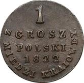 Reverse 1 Grosz 1822 IB Z MIEDZI KRAIOWEY
