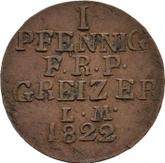 Reverse 1 Pfennig 1822