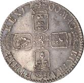 Reverse Shilling 1700 Fifth laureate bust