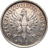 Obverse 5 Zlotych 1925 ⤔ Pattern Rim of 100 dots