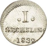 Reverse Sechsling 1832 H.S.K.