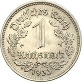 Obverse 1 Reichsmark 1933 F
