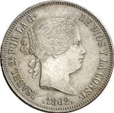 Obverse 20 Reales 1862