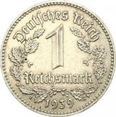 Obverse 1 Reichsmark 1939 E