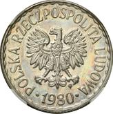Obverse 1 Zloty 1980 MW