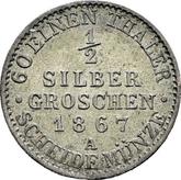 Reverse 1/2 Silber Groschen 1867 A