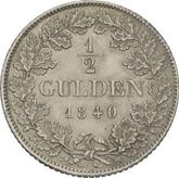 Reverse 1/2 Gulden 1840