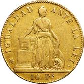 Obverse 10 Pesos 1851 So