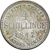 Obverse 4 Schilling 1847 Pattern