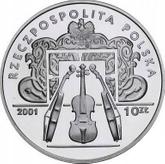 Obverse 10 Zlotych 2001 MW RK XII Henry Wieniawski International Violin Competition