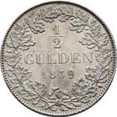 Reverse 1/2 Gulden 1839