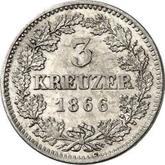 Reverse 3 Kreuzer 1866