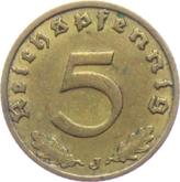 Obverse 5 Reichspfennig 1937 J